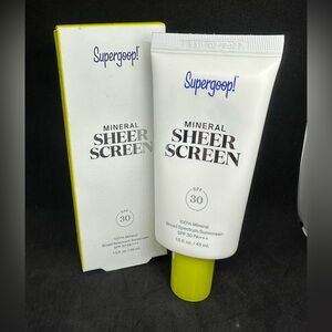 🆕 Supergoop! Mineral Sheer Screen SPF 30 ✨new sealed in box✨ 1.5oz. 2/27 exp.